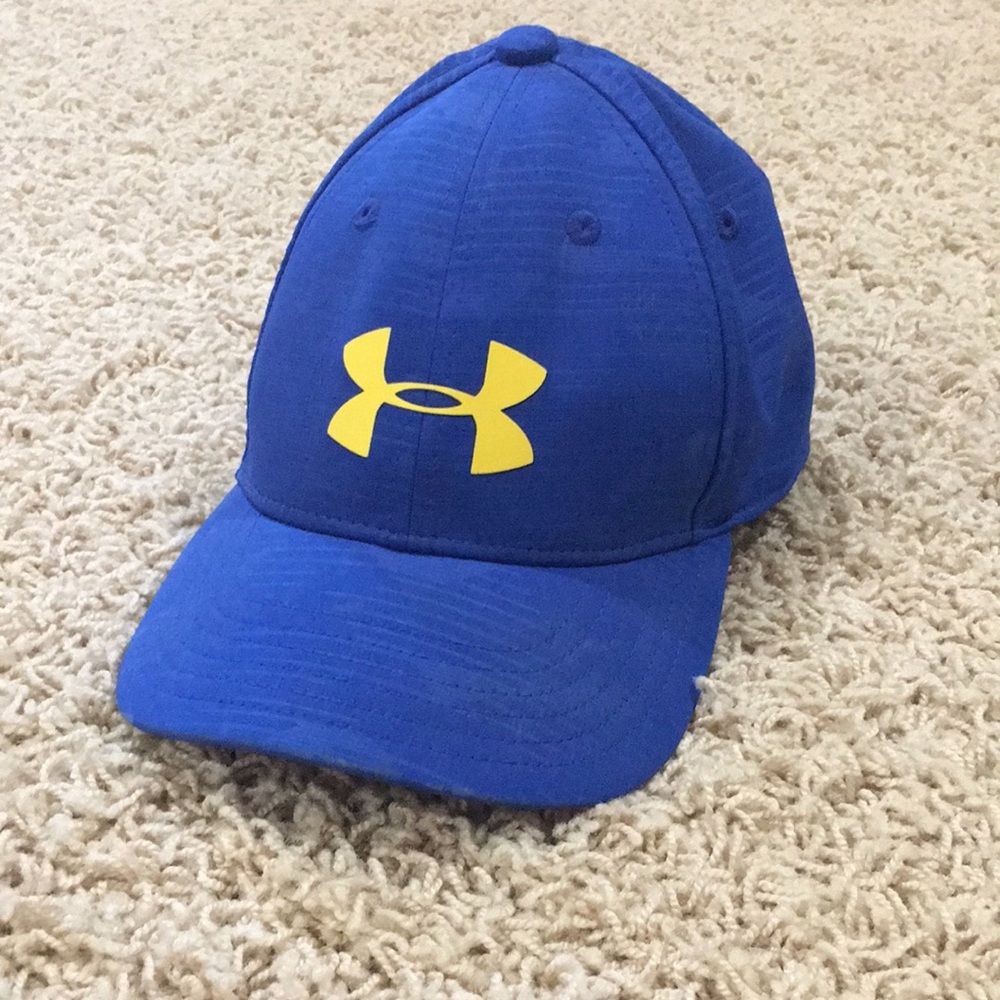 Under Armour Royal Blue and Yellow Boys' Performance Cap